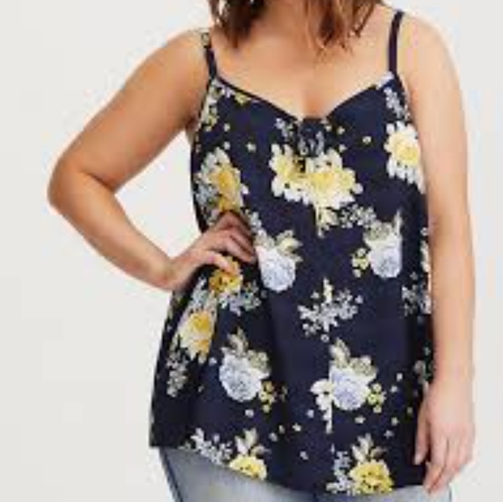 New navy floral cami